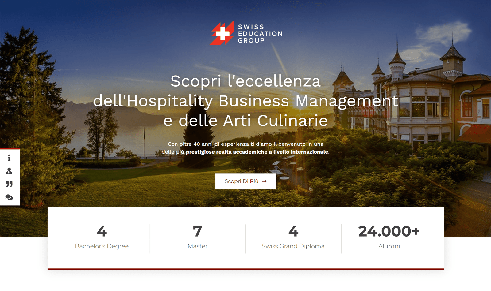 Leader Mondiale in Hospitality e Arti Culinarie Swiss Education Group Italia Top 10 QS Ranking 2021